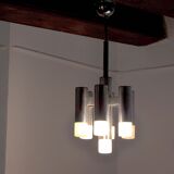 Geometric chandelier, 7 burners, Italy, 1970