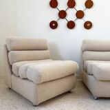 Pair of 70s designer armchairs