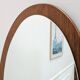 Miroir ovale scandinave en teck – années 60