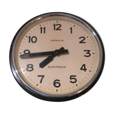 Clock clock lepaute industrial 36 cm runs factory station sncf workshop
