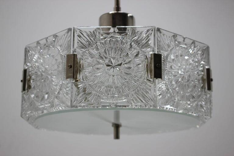 Design mid-century glass pendant by Kamenicky Senov, 1970s, up to six pieces