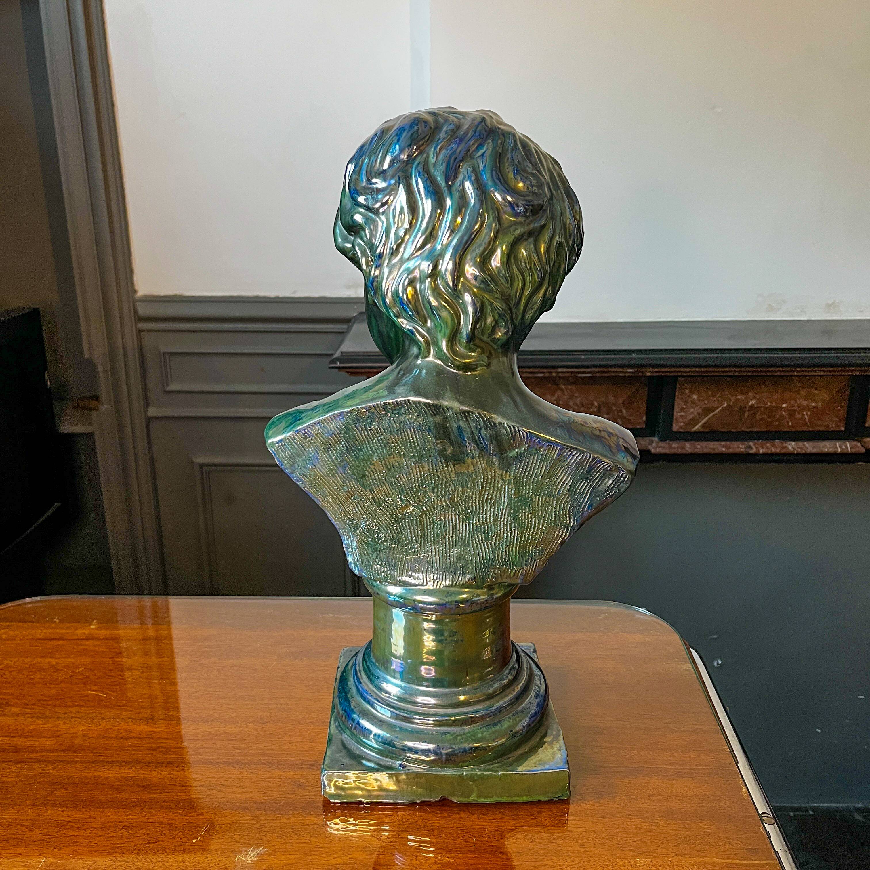 Salted stoneware sculpture, high fire, Louis Gustave Cambier & Roger Guérin, Bouffioulx ca 1925