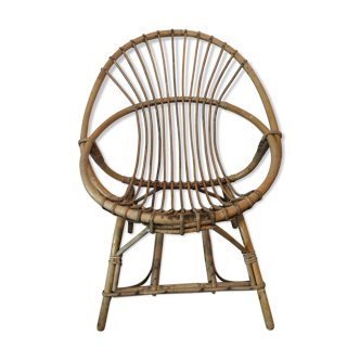 Vintage rattan armchair