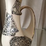 Jug or soliflore ü keramik vintage 1960 1970 white black/grey