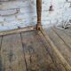 Square farmhouse table, vintage