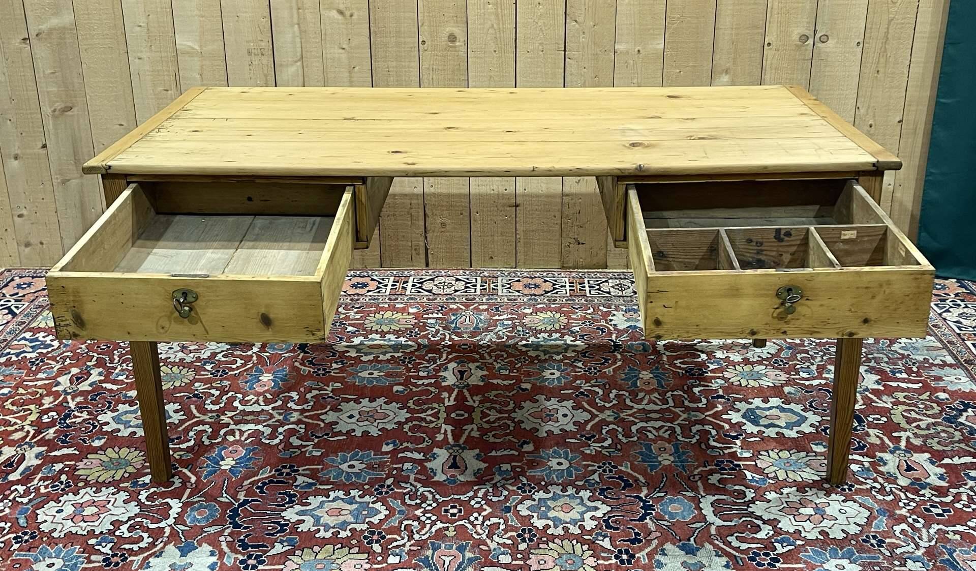 Early 20th century flat desk in fir