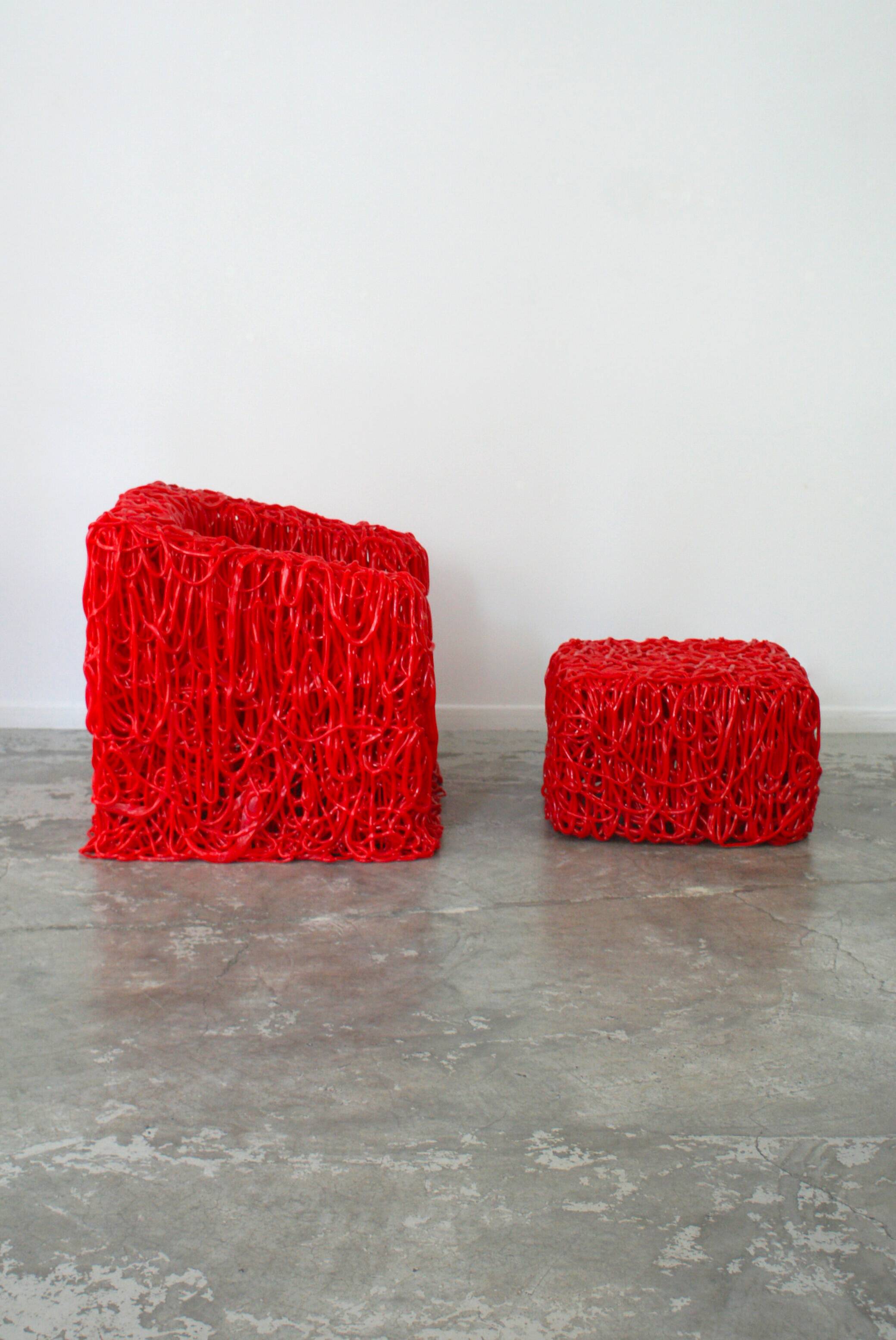 Senzafine armchair and pouf by Gaetano Pesce