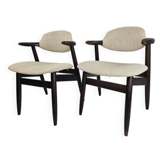 Set of 2 vintage cow horn chairs Cowhorn model