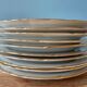 Series of 10 antique flat plates in Limoges porcelain