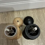 Peugeot Paris wooden salt and pepper mills, natural and black
