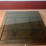 Table basse carrée modèle "André II" - Tobia SCARPA pour GAVINA-KNOLL