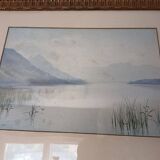 Pastel landscape signed ambroise 1914