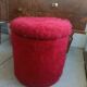 Vintage faux fur pouf