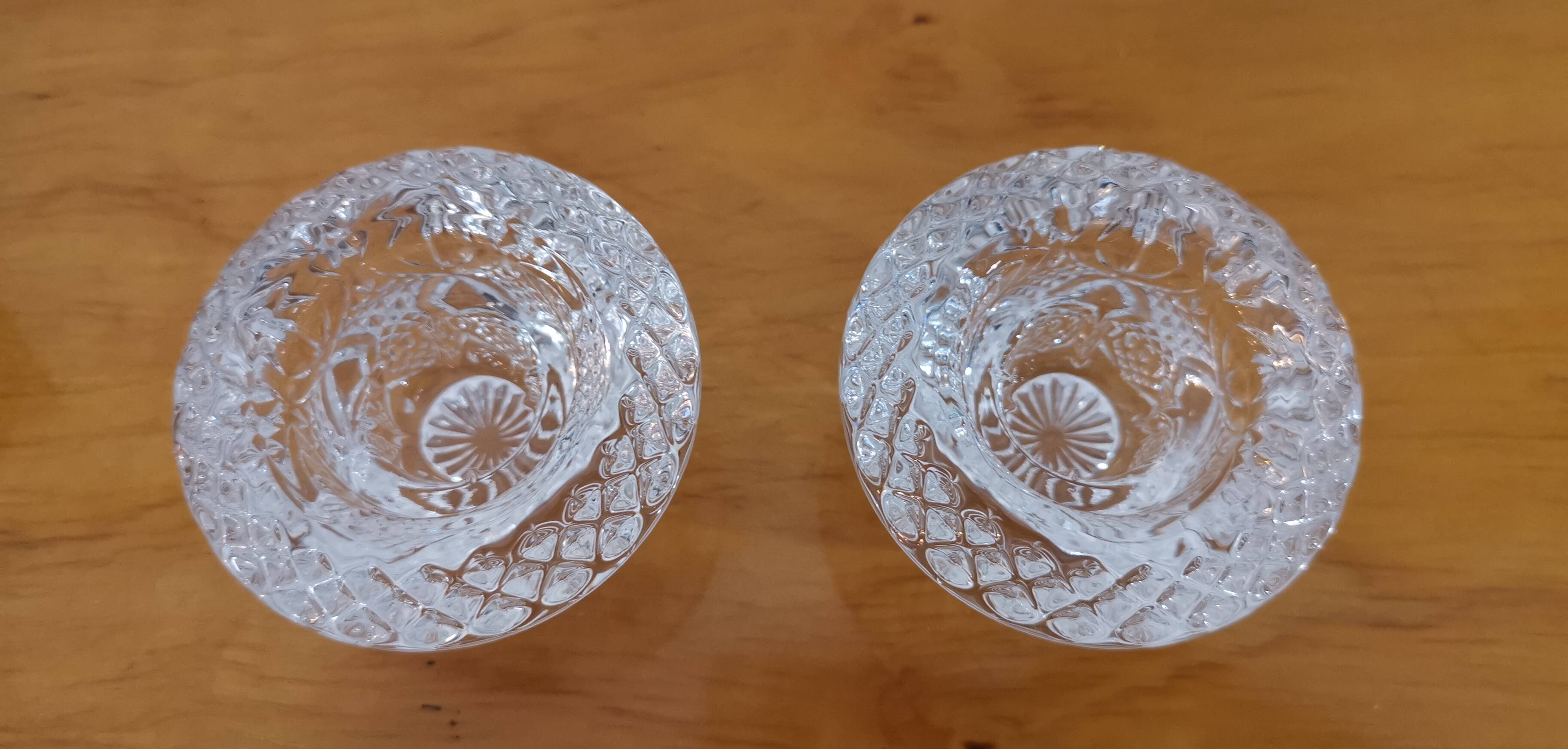 Set of Cristal D'Arques Fontenay candle holders