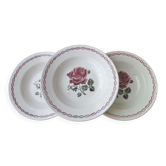 Set of 3 hollow plates Badonviller Germaine model