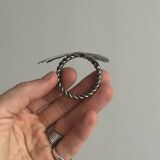6 silver metal napkin rings