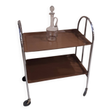 Folding serving table in formica