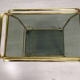 Brass rolling bar trolley