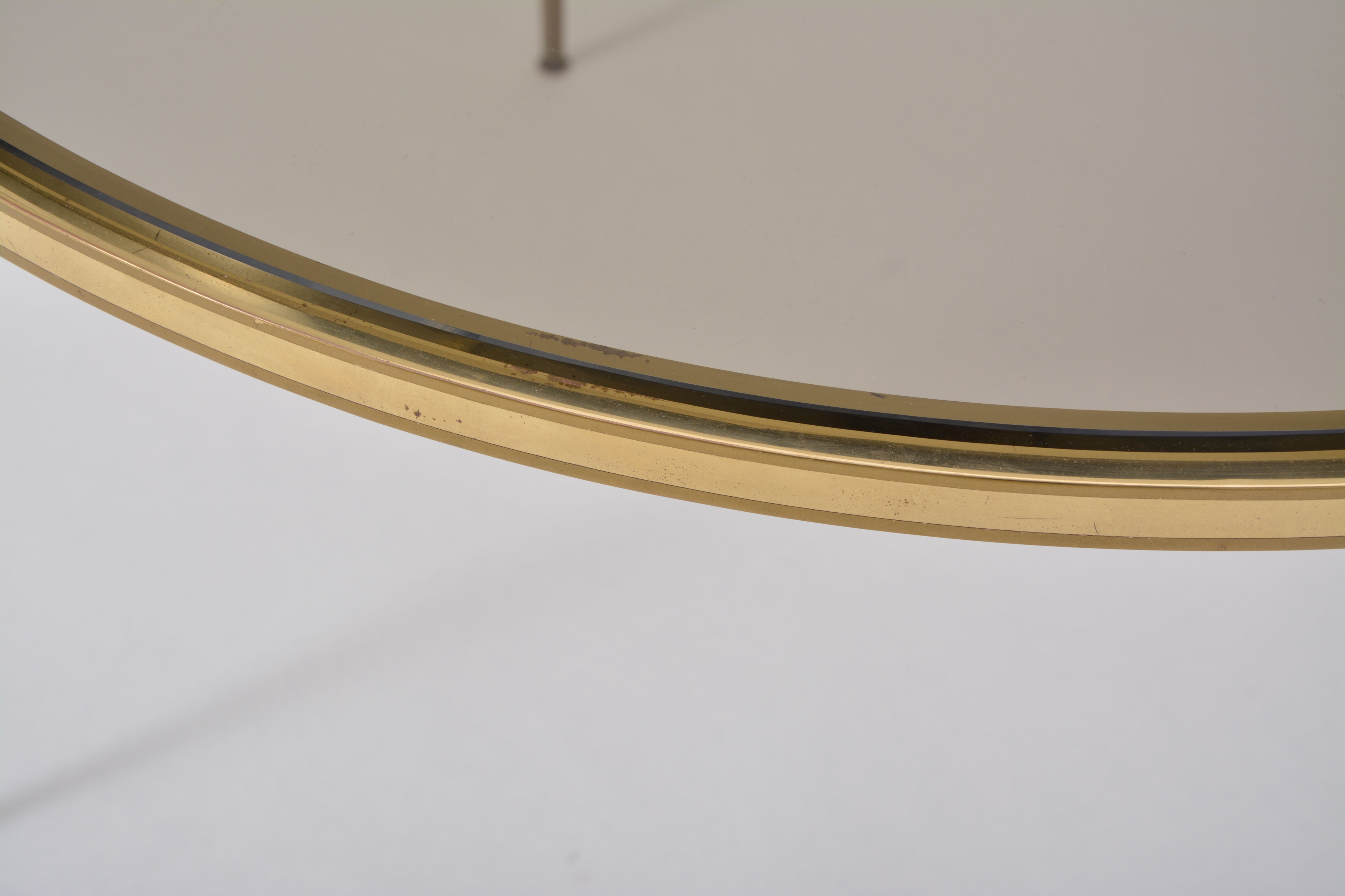 Golden circular Mid-Century Modern Brass coffee table by Vereinigte Werkstätten