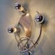Vintage chrome metal wall light, 70s