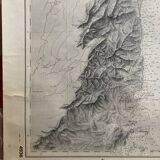 Old nautical map Mediterranean Sea - Corsica - From Bastia to Porto Vecchio
