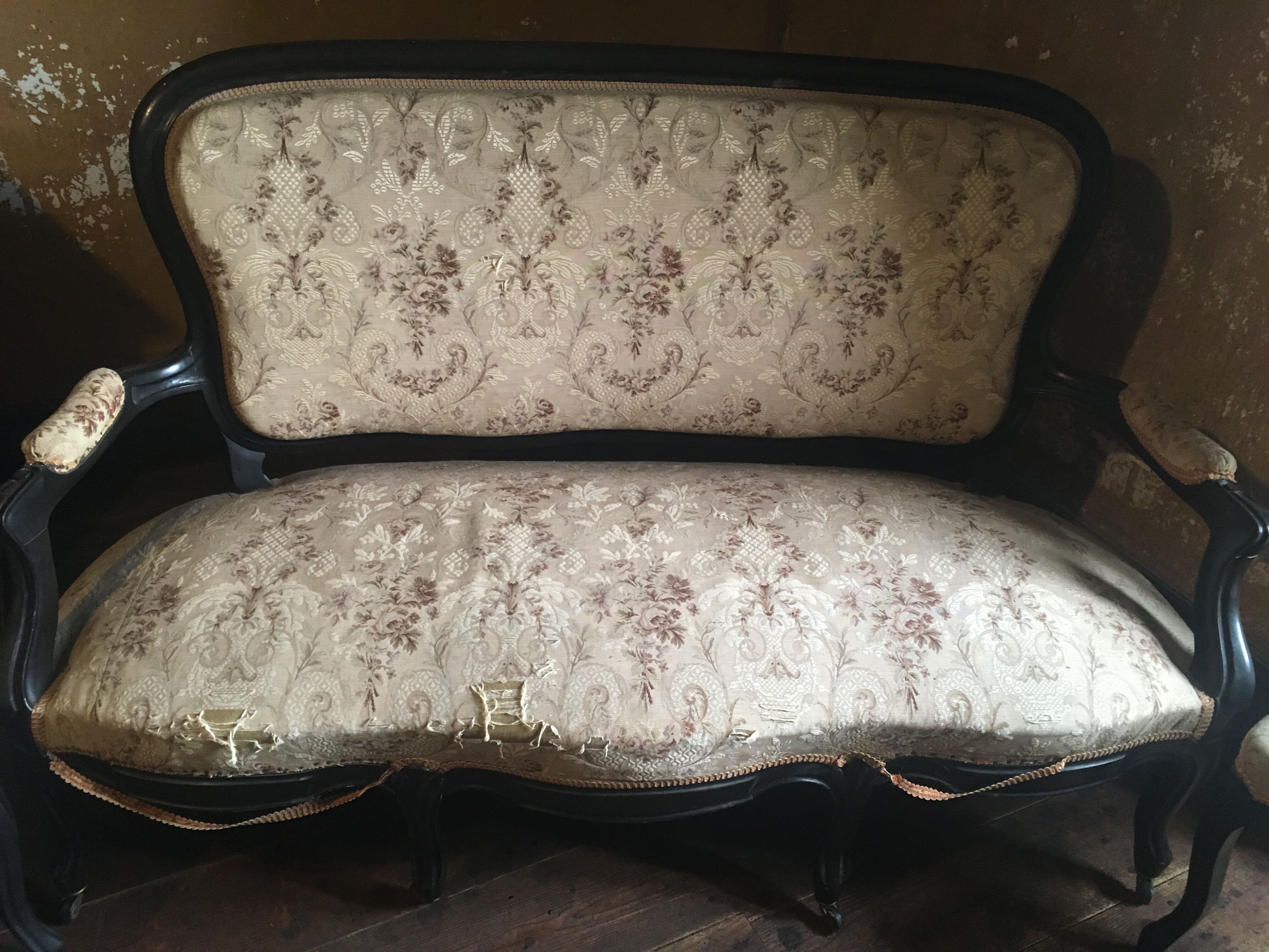 Bench and chairs style Napoleon III