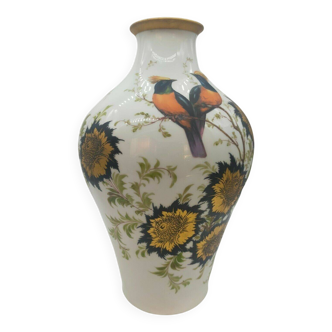 Decorated ceramic vase signed Pecchioli, 1950s