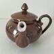 Vintage Pillivuyt teapot, rare model with perpendicular handle