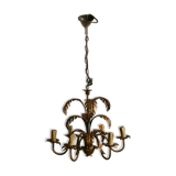 Chandelier leaves gold metal fins