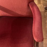 fauteuil de bureau en acajou et velours rouge