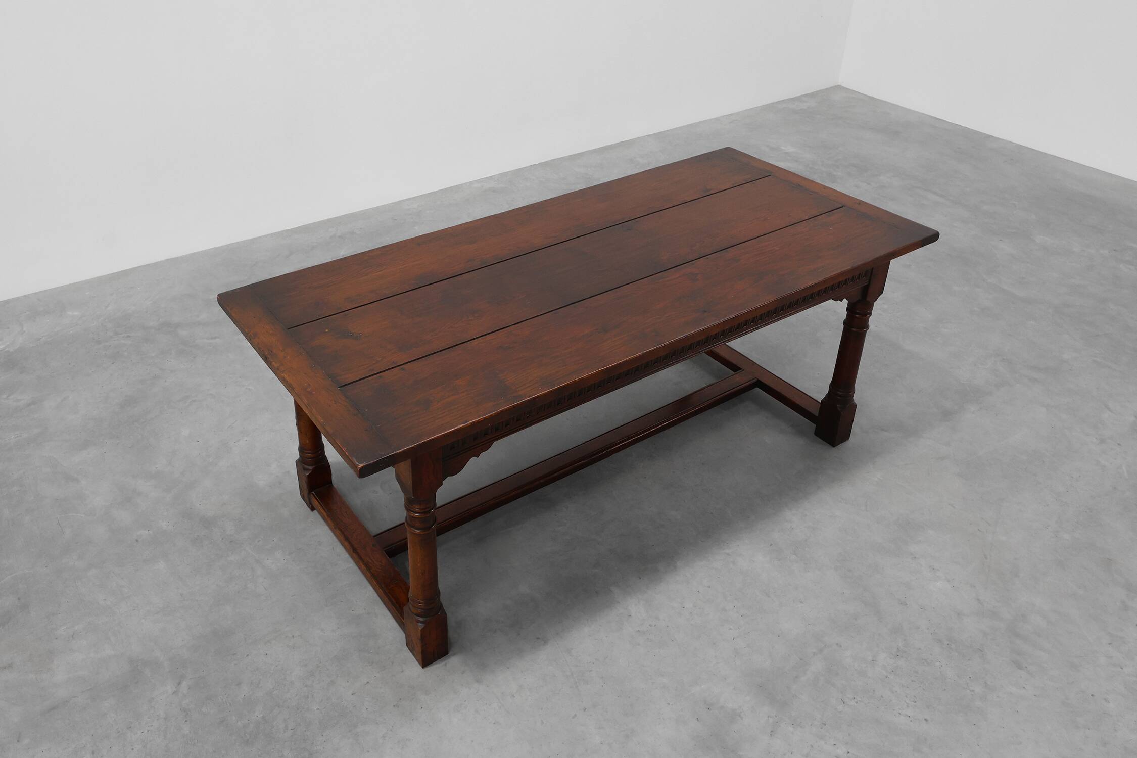 19th-Century French Provincial Oak Dining Table