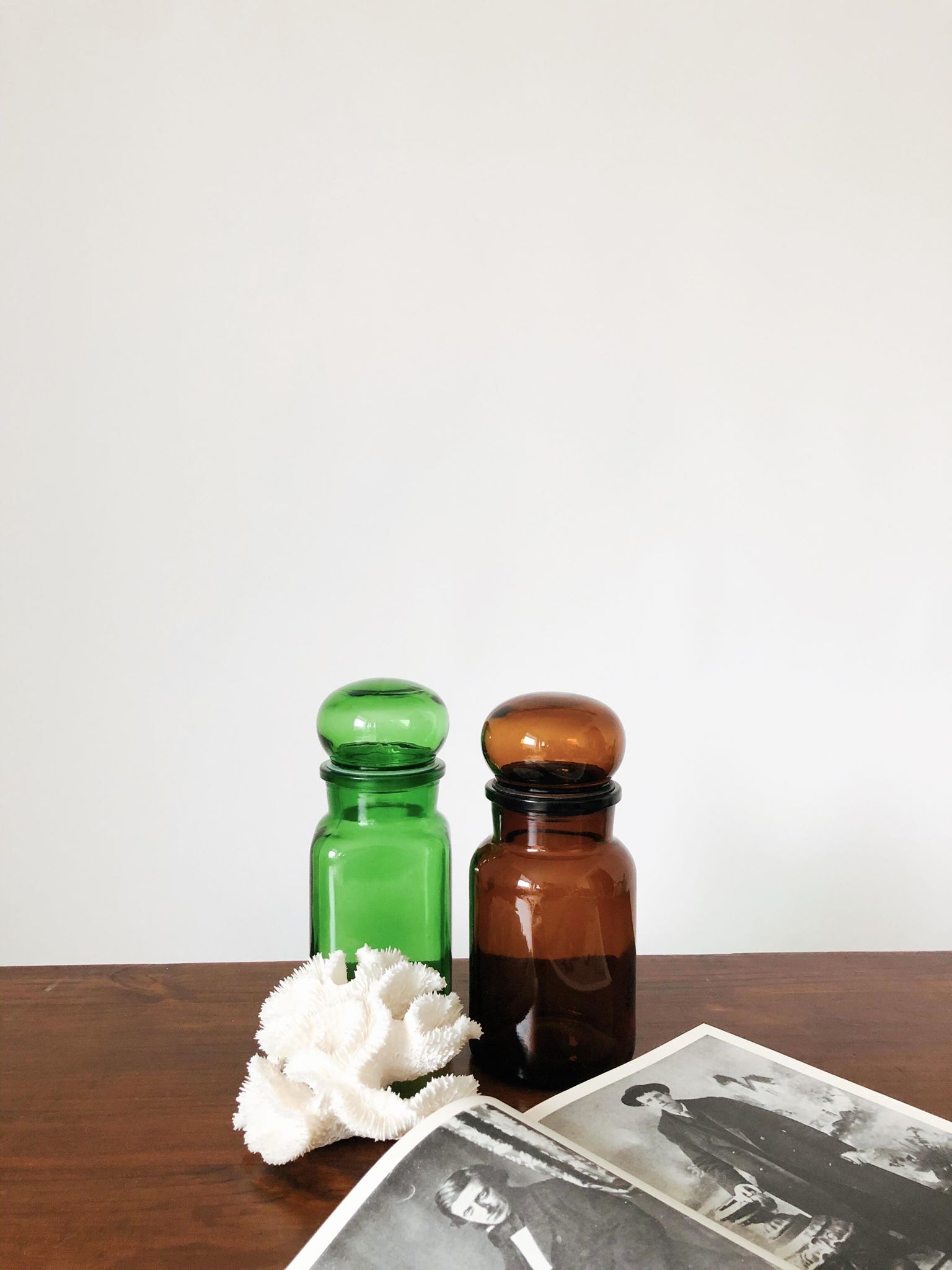 Green apothecary bottle