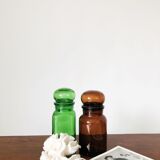 Green apothecary bottle