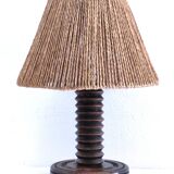 Solid wood lamp base by Charles Dudouyt