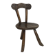 Brutalist Wabi Sabi milking chair, France ca 1950