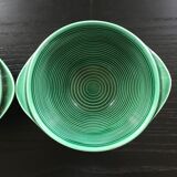 Lot 2 bowls emerald green