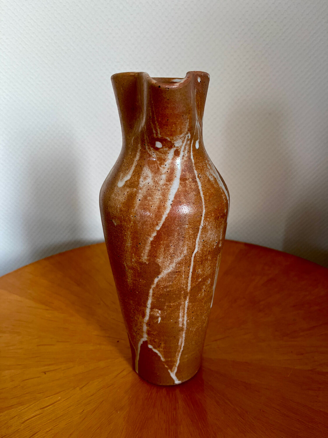 Vintage stoneware pitcher vase