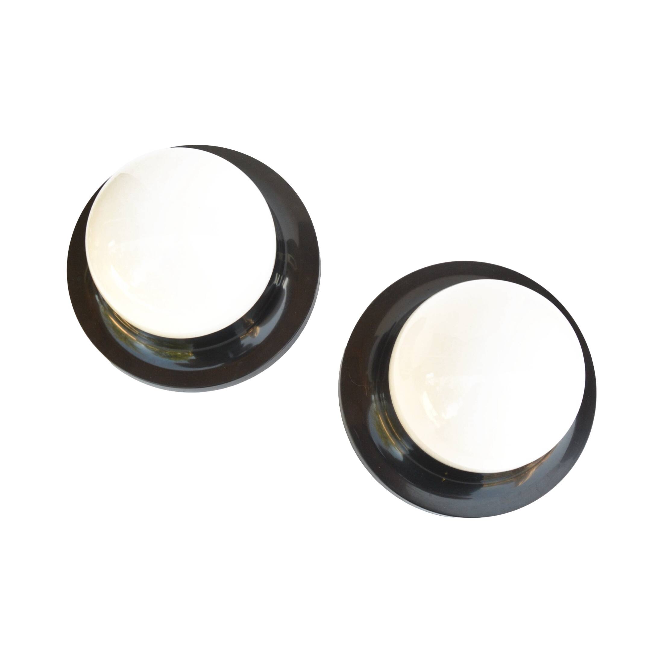 A pair of ceiling lamps, Polam Radom, Poland, 1970s.