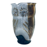 Vintage Studio Art Pottery Owl Decanter Jug by Tavares, 1970s