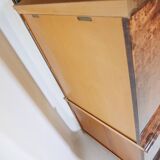 Illuminated Display Cabinet by Aldo Tura – Goat Leather & Parchment, 1970s, Milan