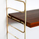 Swedish wood and metal shelving unit
