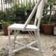 Chaise de jardin en rotin blanche