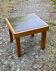 Coffee table in elm and slate by Maison Regain 1970