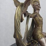 Art Deco bronze sculpture signed H. Molins