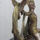 Art Deco bronze sculpture signed H. Molins