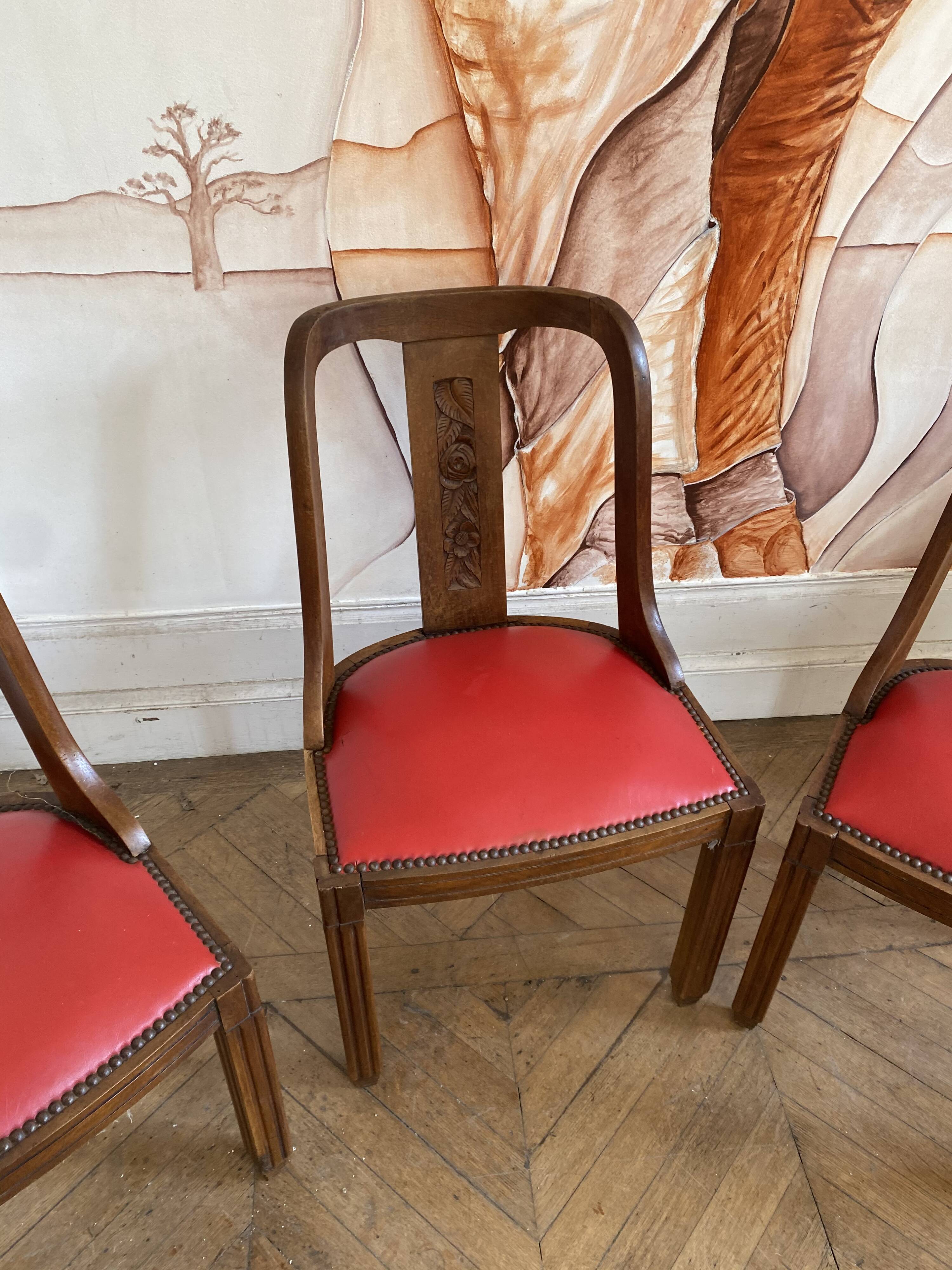 Chaises art déco gondole