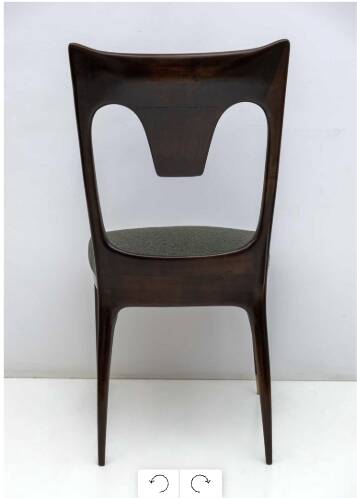 Ico & Luisa Parisi MidCentury Modern Italian Walnut and Bouclè Dining Chair
