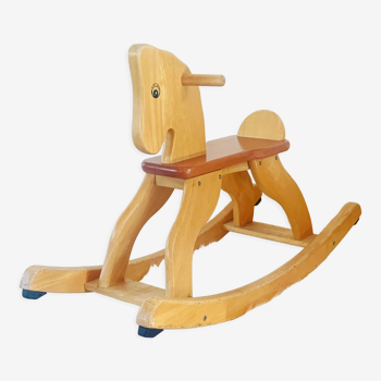 Vintage wooden rocking horse