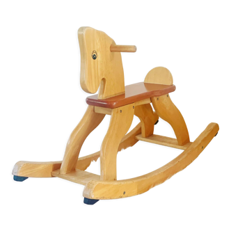 Vintage wooden rocking horse