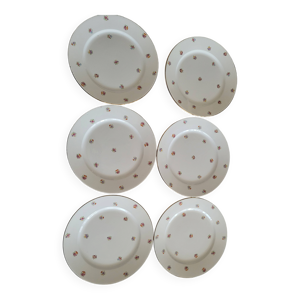 6 assiettes plates de - digoin sarreguemines